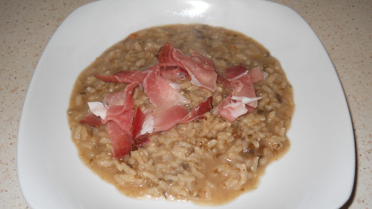 risotto radicchio e speck