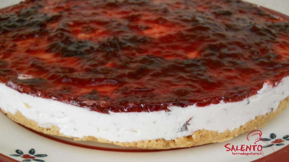 torta fredda ricotta e marmellata