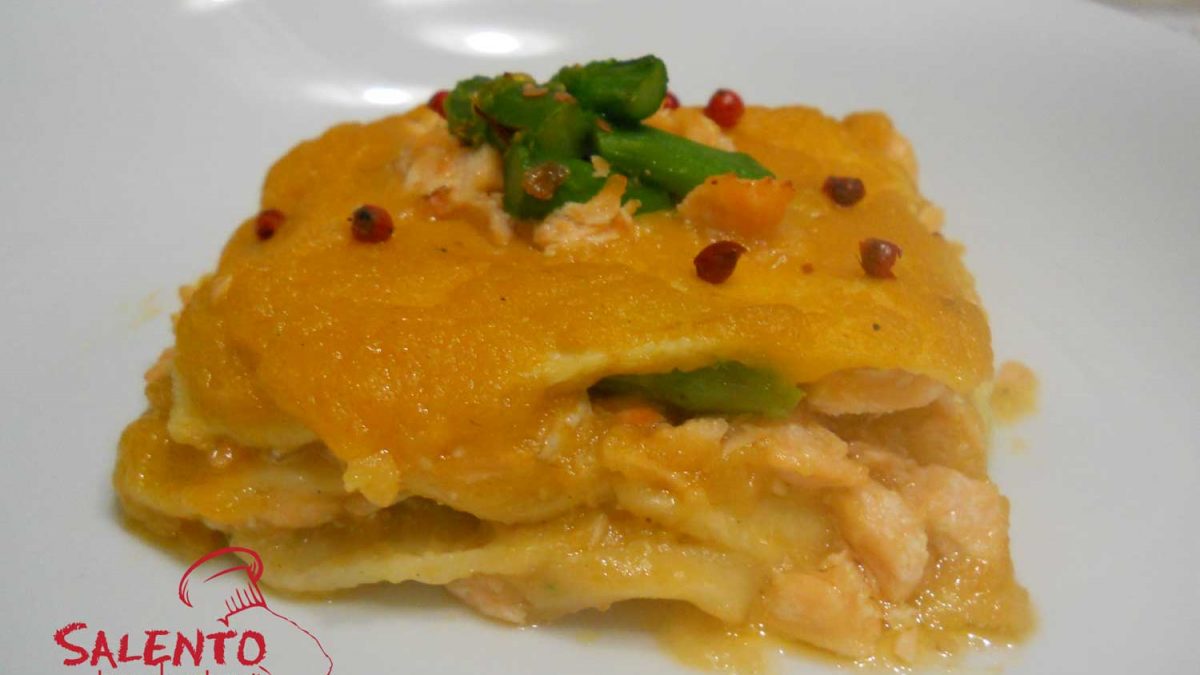 lasagna asparagi e salmone