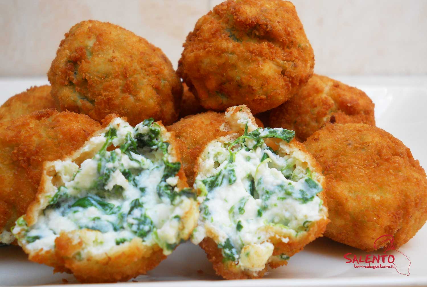 polpette fritte di ricotta e spinaci